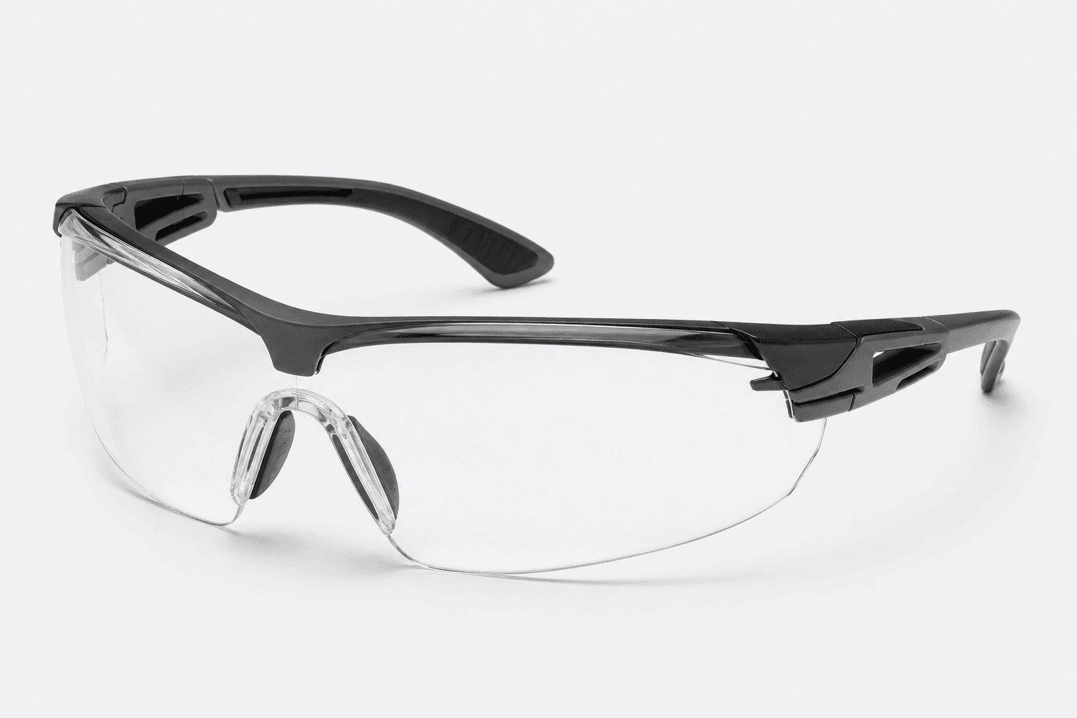 Wraparound anti-fog safety glasses